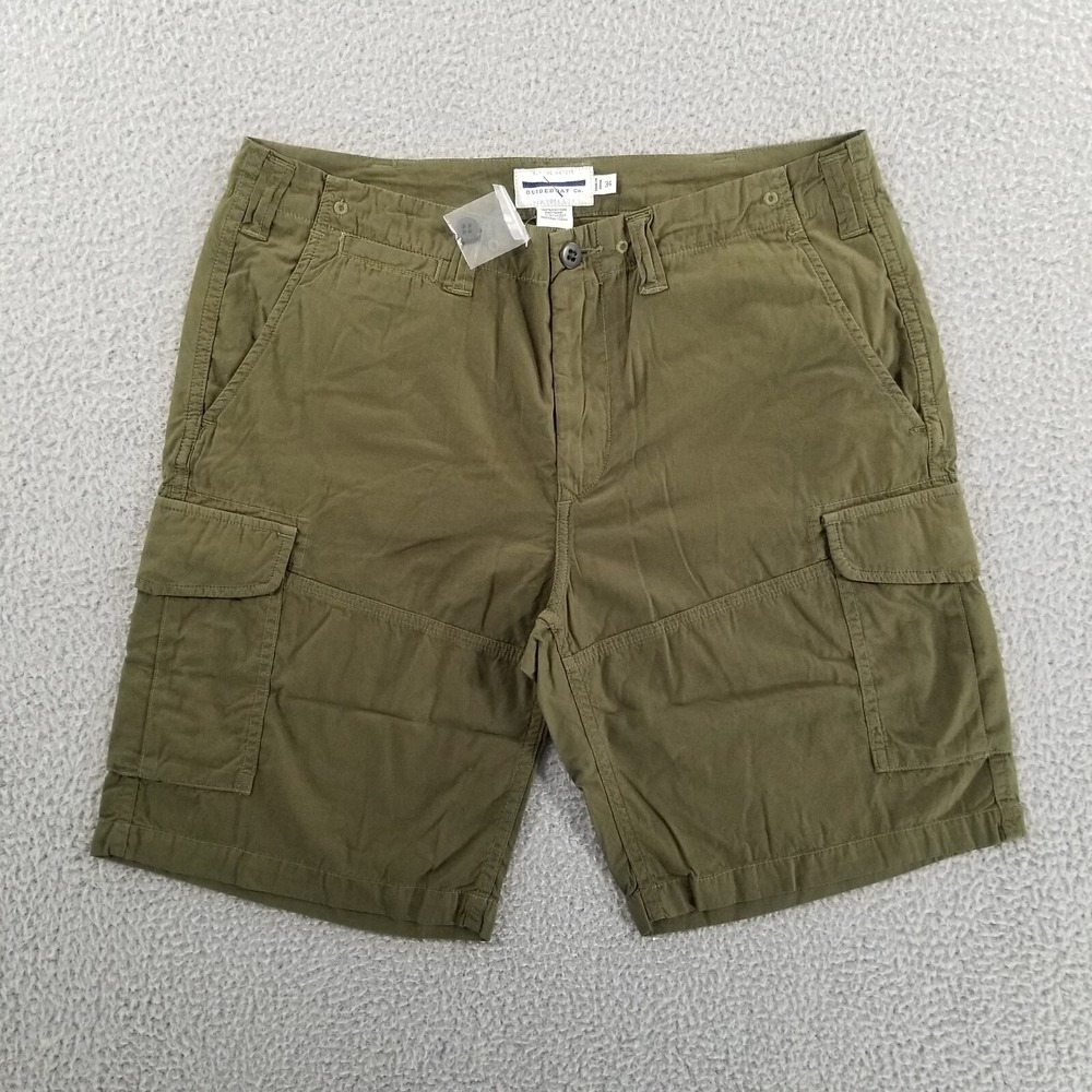 Guideboat Co Shorts Men 34 Cargo Olive Night Camp Hiking Utility Fishing Outdoor